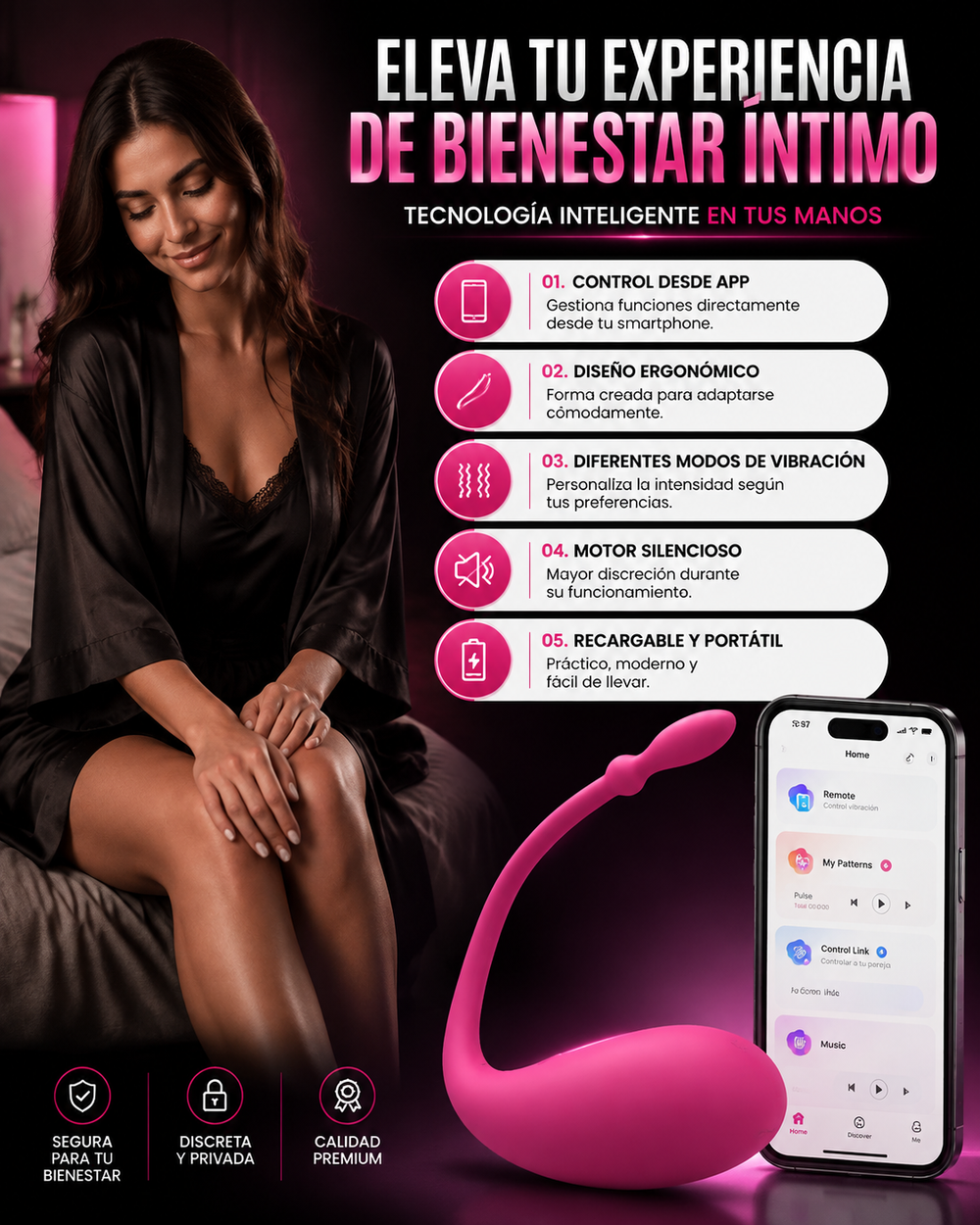 VIBRADOR PUNTO G C/APP CONTROL